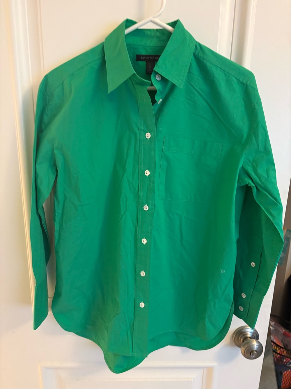 Banana Republic Bright Green Button-Down Shirt
